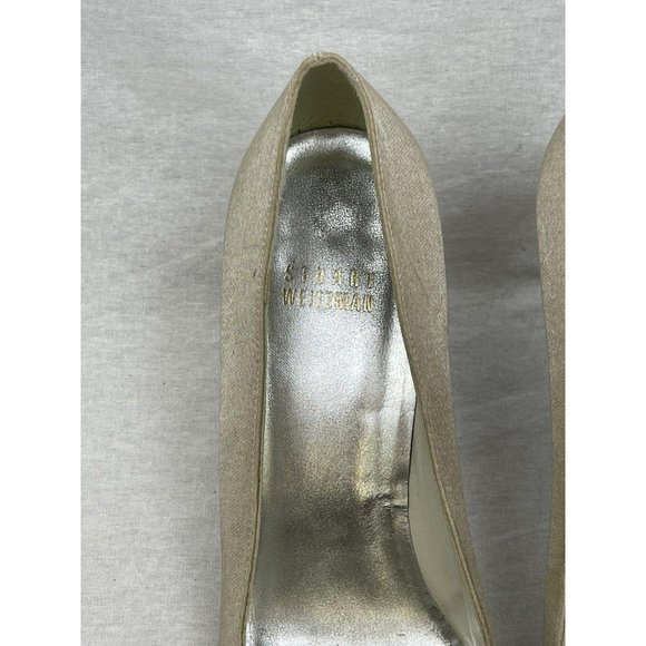 Women's Stuart Wietzman Cream Heels Size 7 - Picture 5 of 8